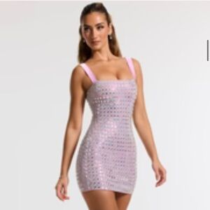 Oh Polly Pink Sequin Mini Dress